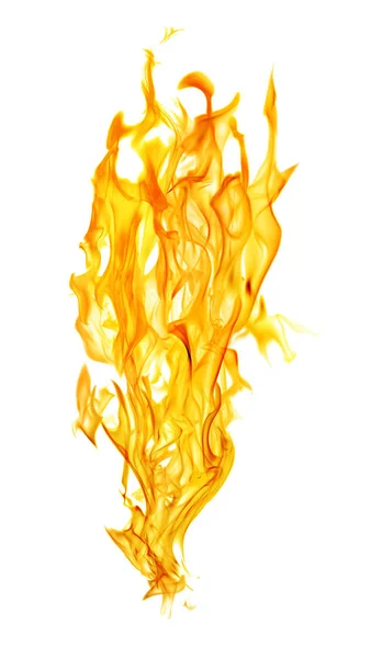 Centelha de fogo laranja isolado no fundo branco — Fotografia de Stock