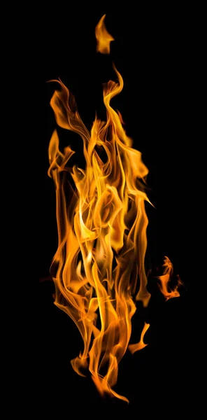 Isolated on black yellow fire sparks — Stock Photo, Image