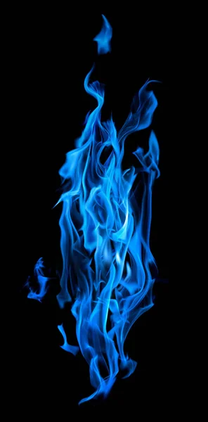 Aislado en chispas de fuego azul negro — Foto de Stock