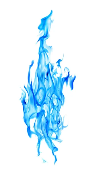 Modrý abstraktní oheň na bílém — Stock fotografie