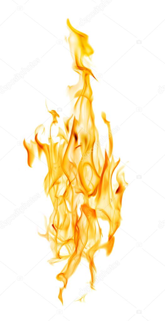 yellow abstract fire on white