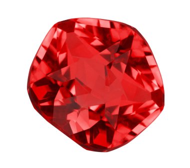 izole edilmiş koyu kırmızı bubi taşı