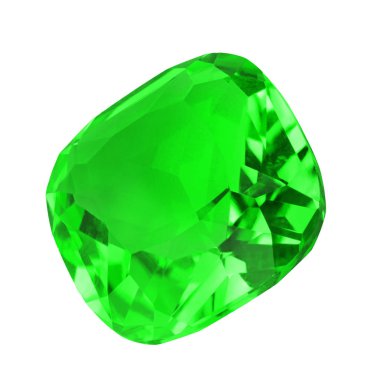 Koyu yeşil zümrüt üzerine beyaz