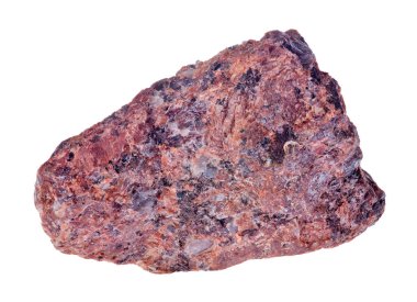 Beyaz üzerine izole kırmızı granit