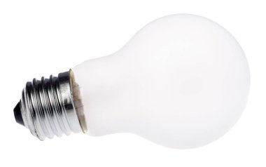 Paspasın parlak elektrik lambası beyaz üzerine