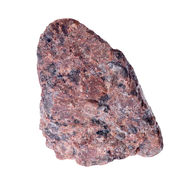 Dunkelbrauner einzelner Granit auf weiß — Stockfoto