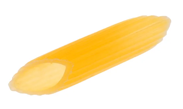 Pieza amarilla de macarrones aislados en blanco — Foto de Stock