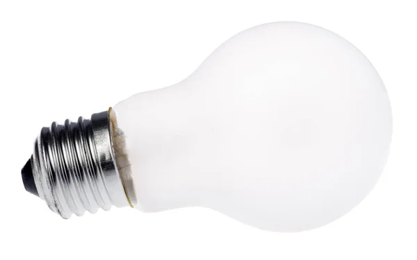 Mat incandescent electric lamp on white — Stock Photo, Image