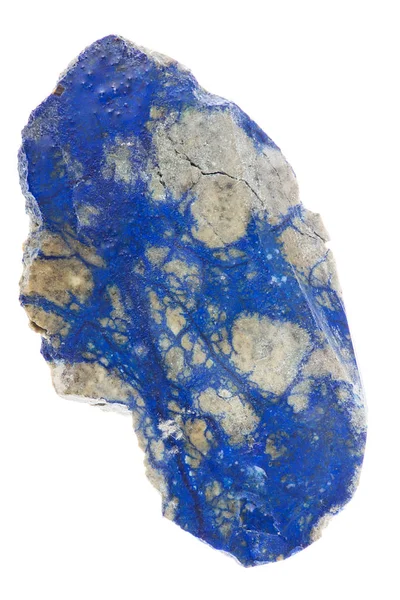 Isoliertes blaues Kupfermineral Azurit — Stockfoto