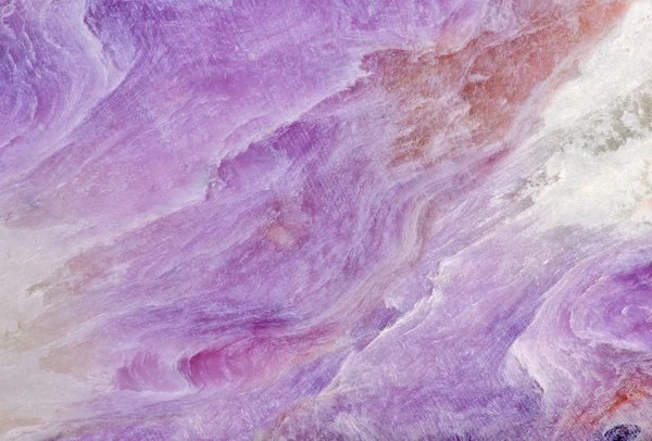 Charoite pedra lilás textura closeup — Fotografia de Stock