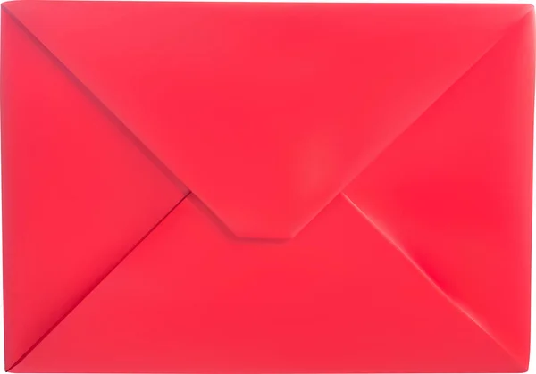 Enveloppe rouge isolée sur l'illustration blanche — Image vectorielle