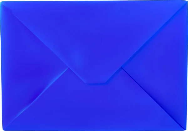 Envelope azul isolado em ilustração branca — Vetor de Stock