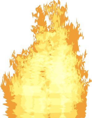 Beyaz arkaplan resimlerinde parlak alev