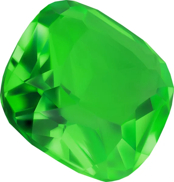 Isolé sur l'illustration d'émeraude verte blanche — Image vectorielle