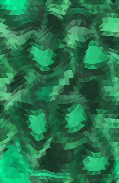 Зеленая абстрактная площадка из искаженных треугольников — стоковый вектор