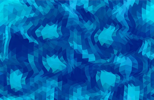 Blauer abstrakter Speck aus verzerrten Dreiecken — Stockvektor