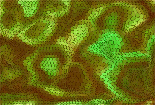 Astratto verde e marrone sfondo serpente — Vettoriale Stock