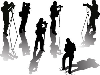 Gölge koleksiyonu olan altı siyah fotoğrafçı.