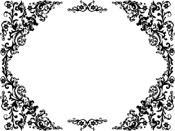 Černý rám z trojúhelníkových dekorací — Stockový vektor