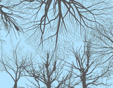 gri çıplak ağaçlar arka plan illüstrasyon