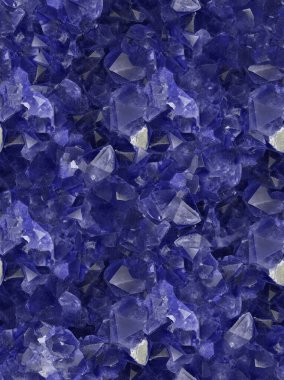 Mavi safir druse 'un makro fotoğrafı 