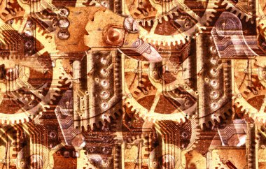 Dişlilerle soyut endüstriyel arkaplan