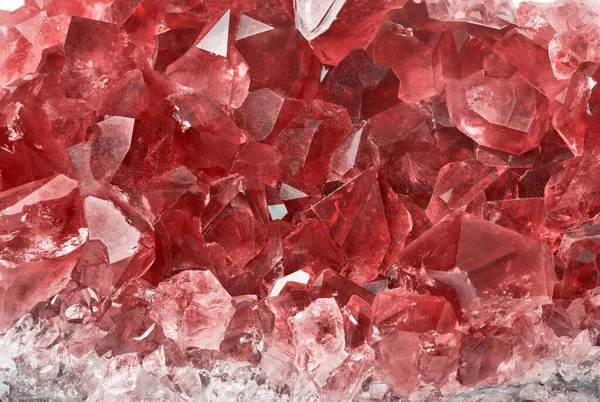 Macro Photo Red Ruby Group — Stock Photo, Image