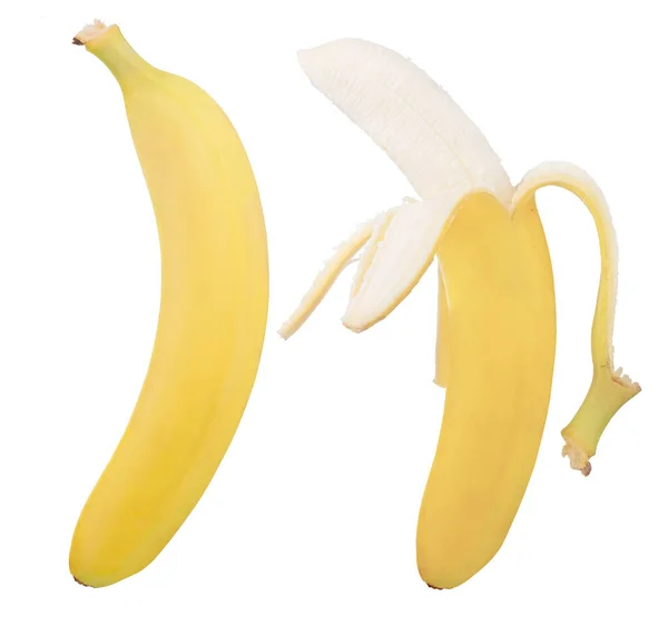 Yellow Bananas Isolated White Background — Stock Photo, Image