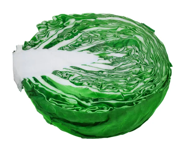 Зеленая Капуста Белом Фоне — стоковое фото