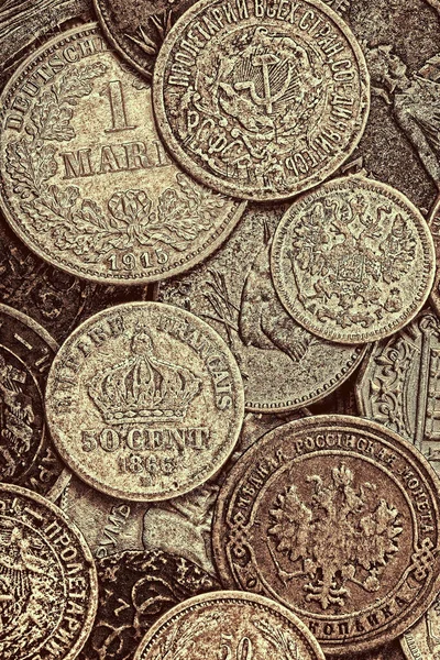 Фотографія Старим Фоном Монет — стокове фото