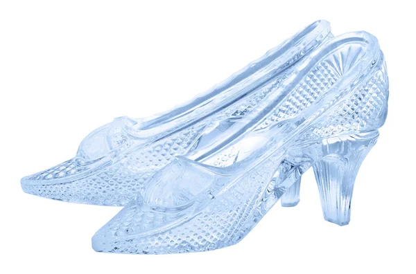 Zapatos Vidrio Aislados Sobre Fondo Blanco —  Fotos de Stock