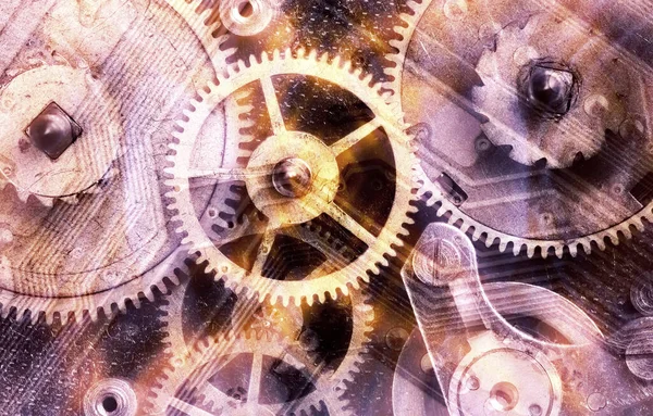 Abstract Industrial Background Gears — Stock Photo, Image
