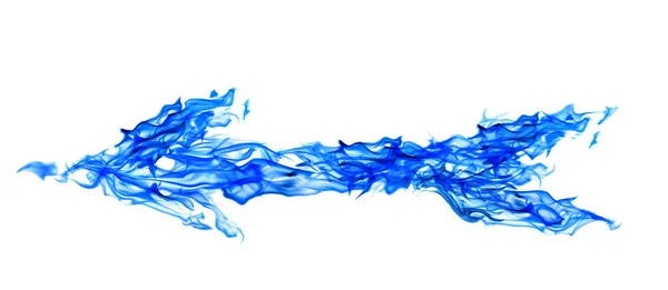 Blue Flame Arrow Isolated White Background — Stock Photo, Image