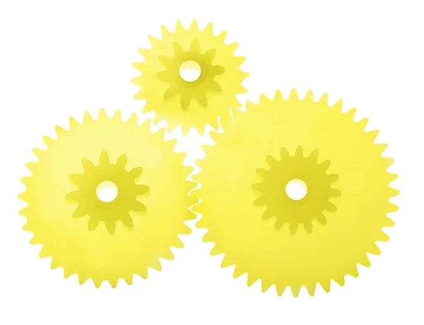 Light Gears Isolated White Background — Stock Photo, Image