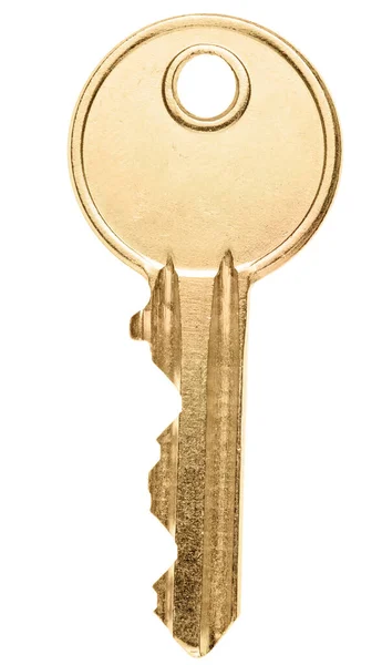 Golden Key Isolated White Background — Stock Photo, Image