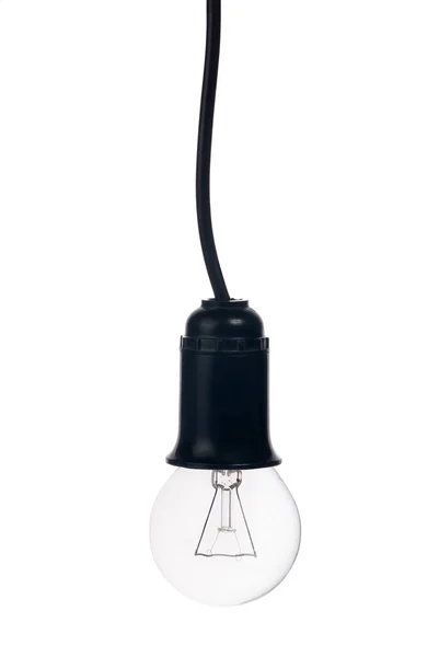 Lampe Électrique Dans Récipient Isolé Sur Fond Blanc — Photo