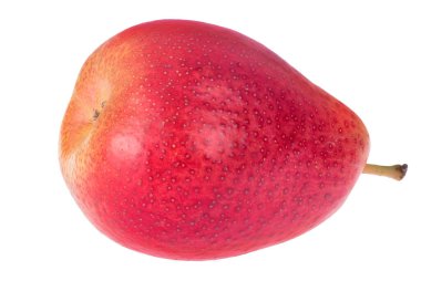 kırmızı forelle armudu beyaz arkaplanda izole edildi