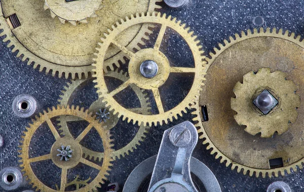 Macro Photo Group Gears — Stock Photo, Image