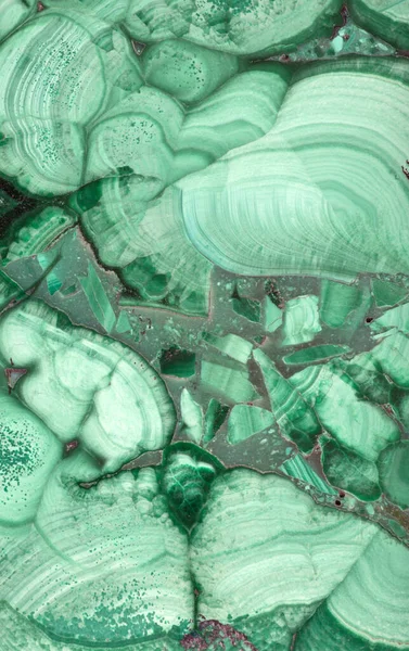 Textura Pedra Malaquita Verde Macro — Fotografia de Stock