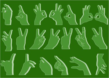 Yeşil arkaplanda izole edilmiş elleri olan resimlerName