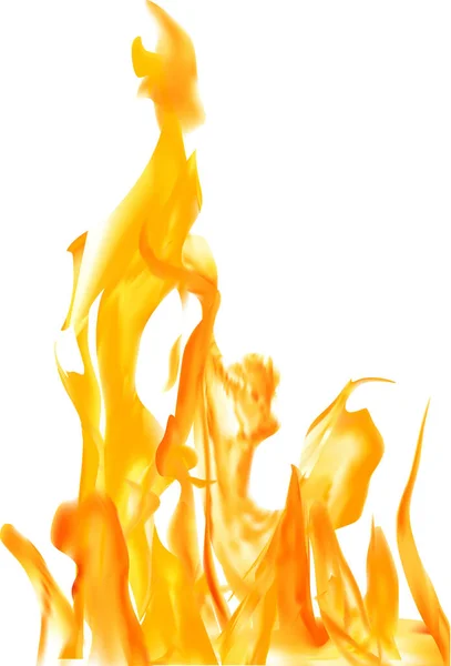 Иллюстрация Ярким Пламенем Белом Фоне — стоковый вектор