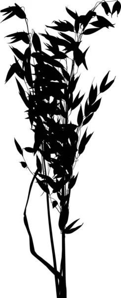 Illustration Mit Hafersilhouette Isoliert Auf Weißem Hintergrund — Stockvektor
