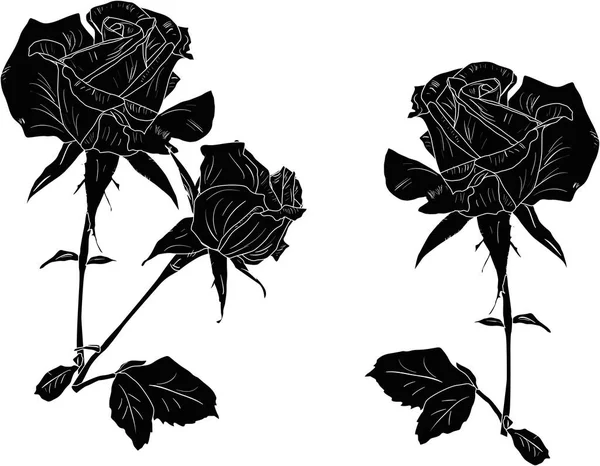 Illustration Med Små Rosa Skisser Isolerad Vit Bakgrund — Stock vektor