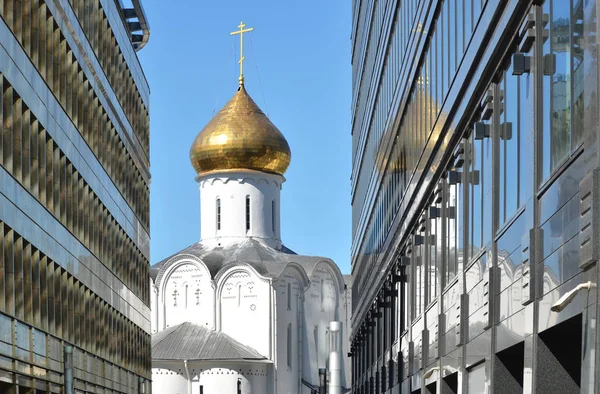 Temple Nicholas Blue Sky Tverskaya Zastava Moscow — Stock Photo, Image