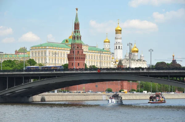 Архитектурный Ансамбль Московского Кремля Кремлевской Набережной — стоковое фото