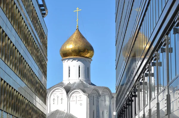 Temple Nicholas Modern Buildings Moscow — Stock Photo, Image
