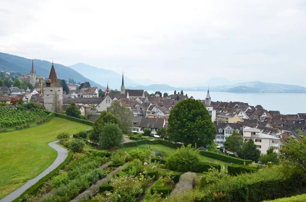 Velha Bela Cidade Zug Suíça — Fotografia de Stock