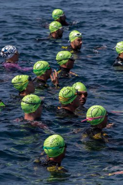 Üçüncü popüler Crossing Yüzme Şampiyonası Palamos İspanya'nın küçük bir kasabasında. 05. 20. 2018 İspanya
