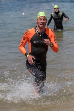 Üçüncü popüler Crossing Yüzme Şampiyonası Palamos İspanya'nın küçük bir kasabasında. 05. 20. 2018 İspanya