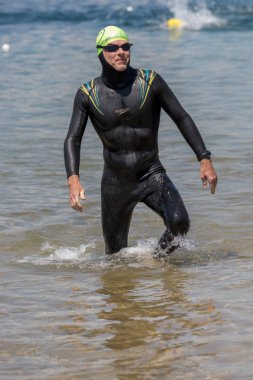 Üçüncü popüler Crossing Yüzme Şampiyonası Palamos İspanya'nın küçük bir kasabasında. 05. 20. 2018 İspanya